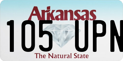 AR license plate 105UPN