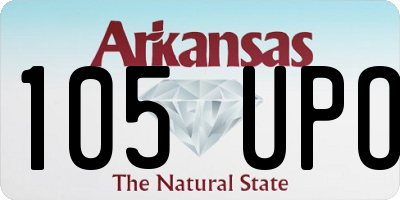 AR license plate 105UPO