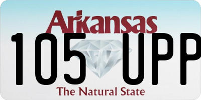 AR license plate 105UPP