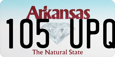 AR license plate 105UPQ