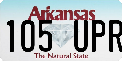 AR license plate 105UPR