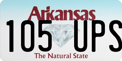 AR license plate 105UPS