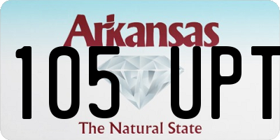 AR license plate 105UPT