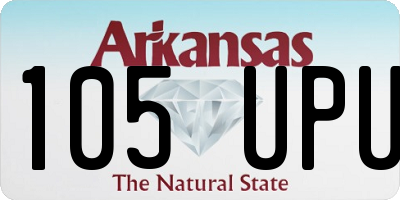 AR license plate 105UPU