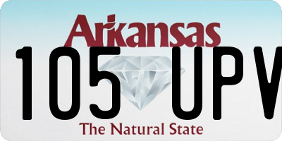 AR license plate 105UPV