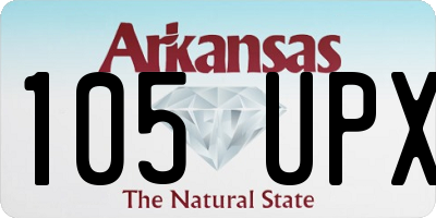 AR license plate 105UPX