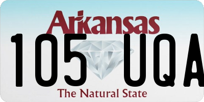 AR license plate 105UQA