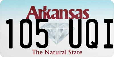 AR license plate 105UQI