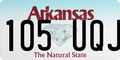 AR license plate 105UQJ
