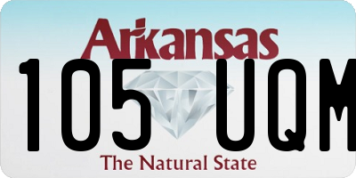 AR license plate 105UQM