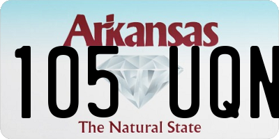 AR license plate 105UQN