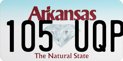 AR license plate 105UQP
