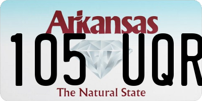 AR license plate 105UQR