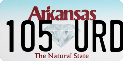 AR license plate 105URD