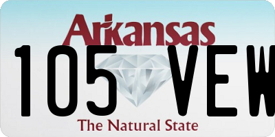 AR license plate 105VEW