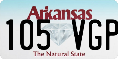 AR license plate 105VGP