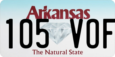 AR license plate 105VOF