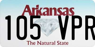 AR license plate 105VPR