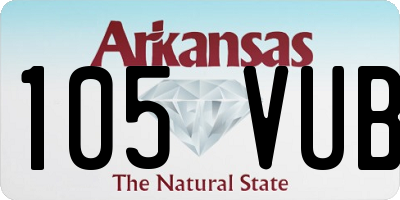 AR license plate 105VUB