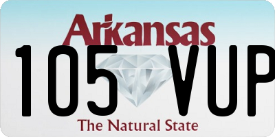 AR license plate 105VUP