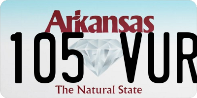 AR license plate 105VUR