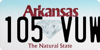 AR license plate 105VUW