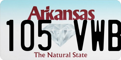 AR license plate 105VWB
