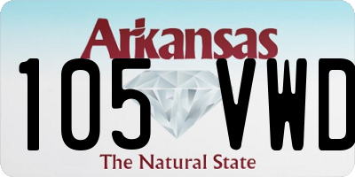 AR license plate 105VWD