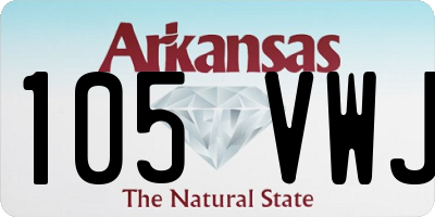 AR license plate 105VWJ