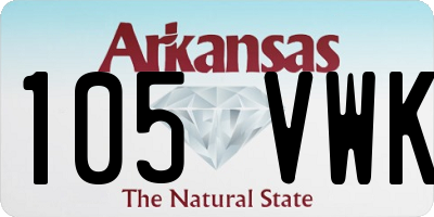 AR license plate 105VWK