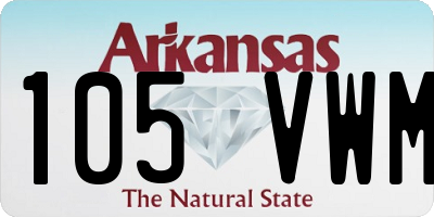 AR license plate 105VWM