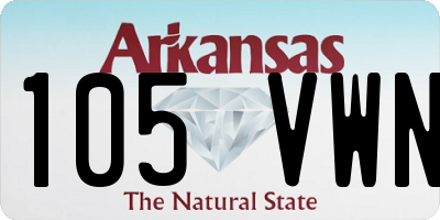 AR license plate 105VWN