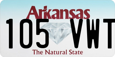 AR license plate 105VWT