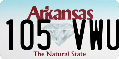 AR license plate 105VWU