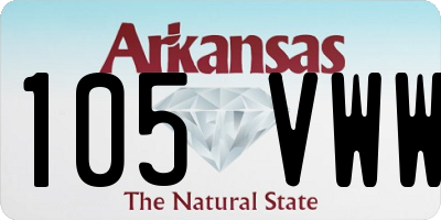 AR license plate 105VWW