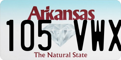 AR license plate 105VWX