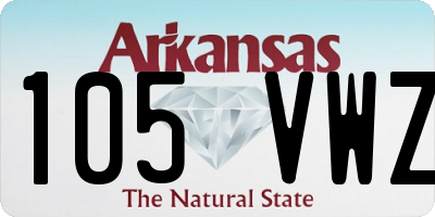 AR license plate 105VWZ