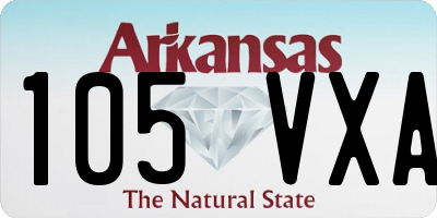 AR license plate 105VXA