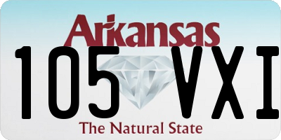 AR license plate 105VXI
