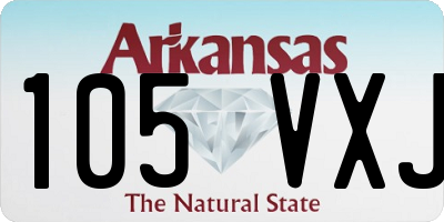 AR license plate 105VXJ