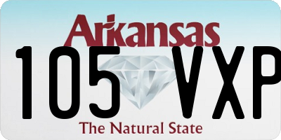 AR license plate 105VXP