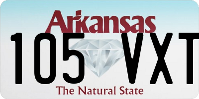 AR license plate 105VXT