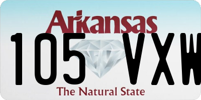 AR license plate 105VXW
