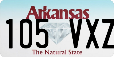 AR license plate 105VXZ