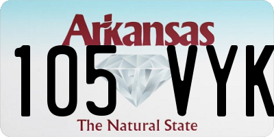 AR license plate 105VYK