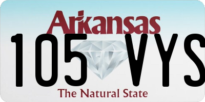 AR license plate 105VYS