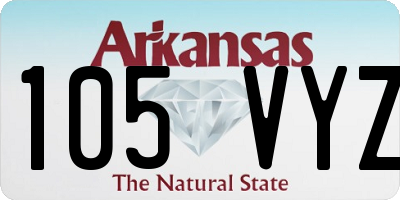 AR license plate 105VYZ