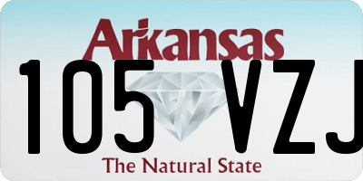 AR license plate 105VZJ