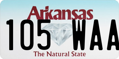 AR license plate 105WAA