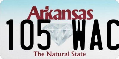 AR license plate 105WAC